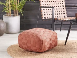 Puf BODLA Materiał syntetyczny Jasnoczerwony