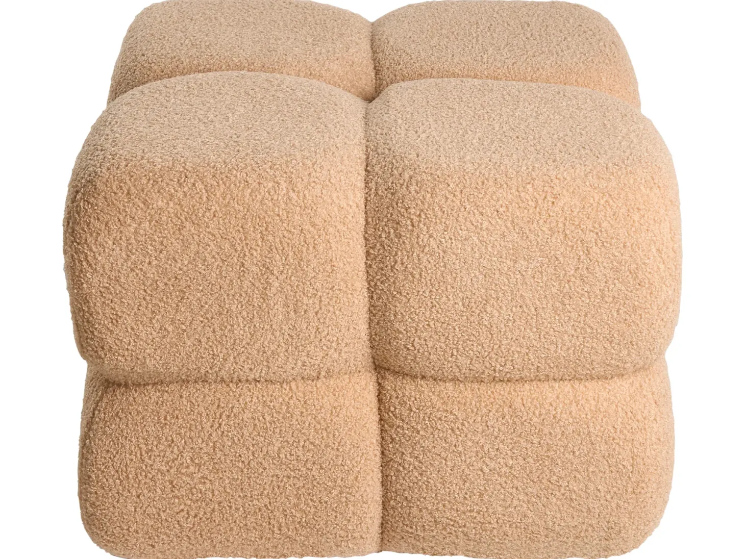 Puf CALIENTE Boucle Beżowy