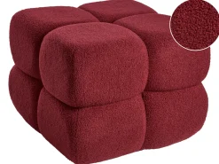 Puf CALIENTE Boucle Bordowy