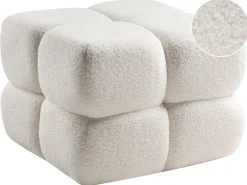 Puf CALIENTE Boucle Złamana biel