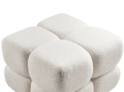 Puf CALIENTE Boucle Złamana biel