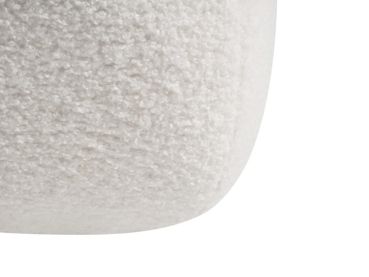 Puf CALIENTE Boucle Złamana biel