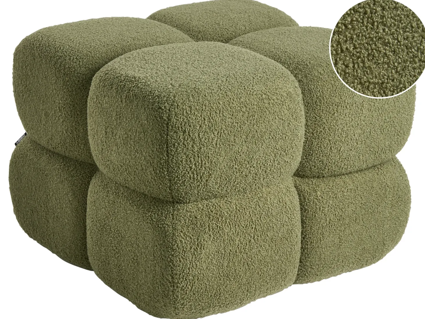 Puf CALIENTE Boucle Zielony