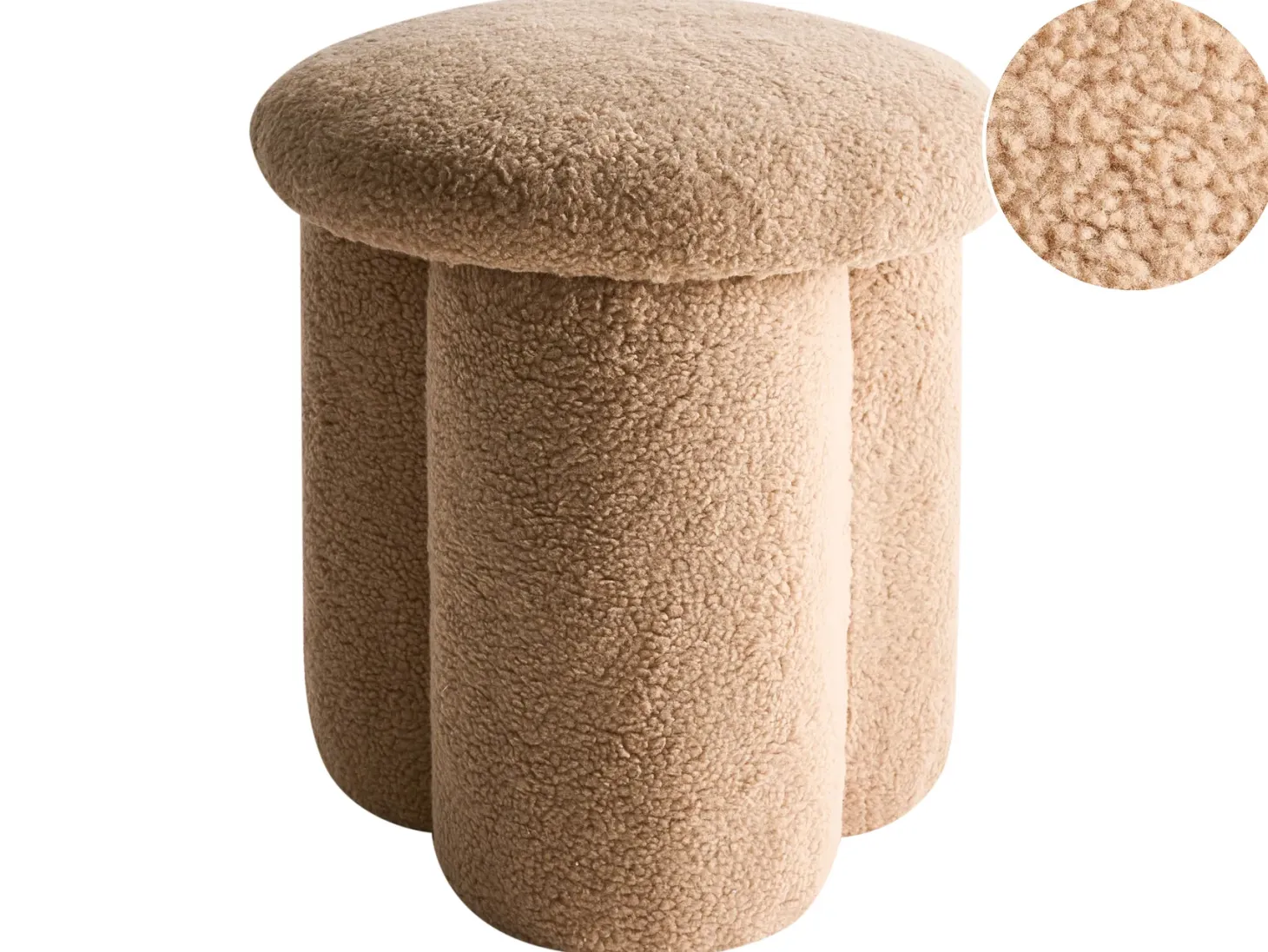 Puf CARRINGTON Boucle Beżowy