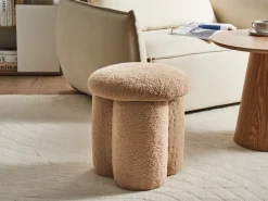 Puf CARRINGTON Boucle Beżowy