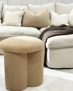 Puf CARRINGTON Boucle Beżowy