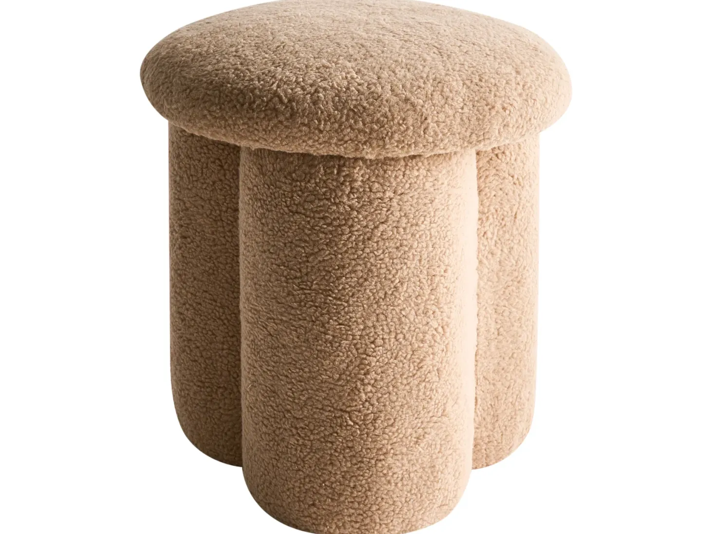Puf CARRINGTON Boucle Beżowy