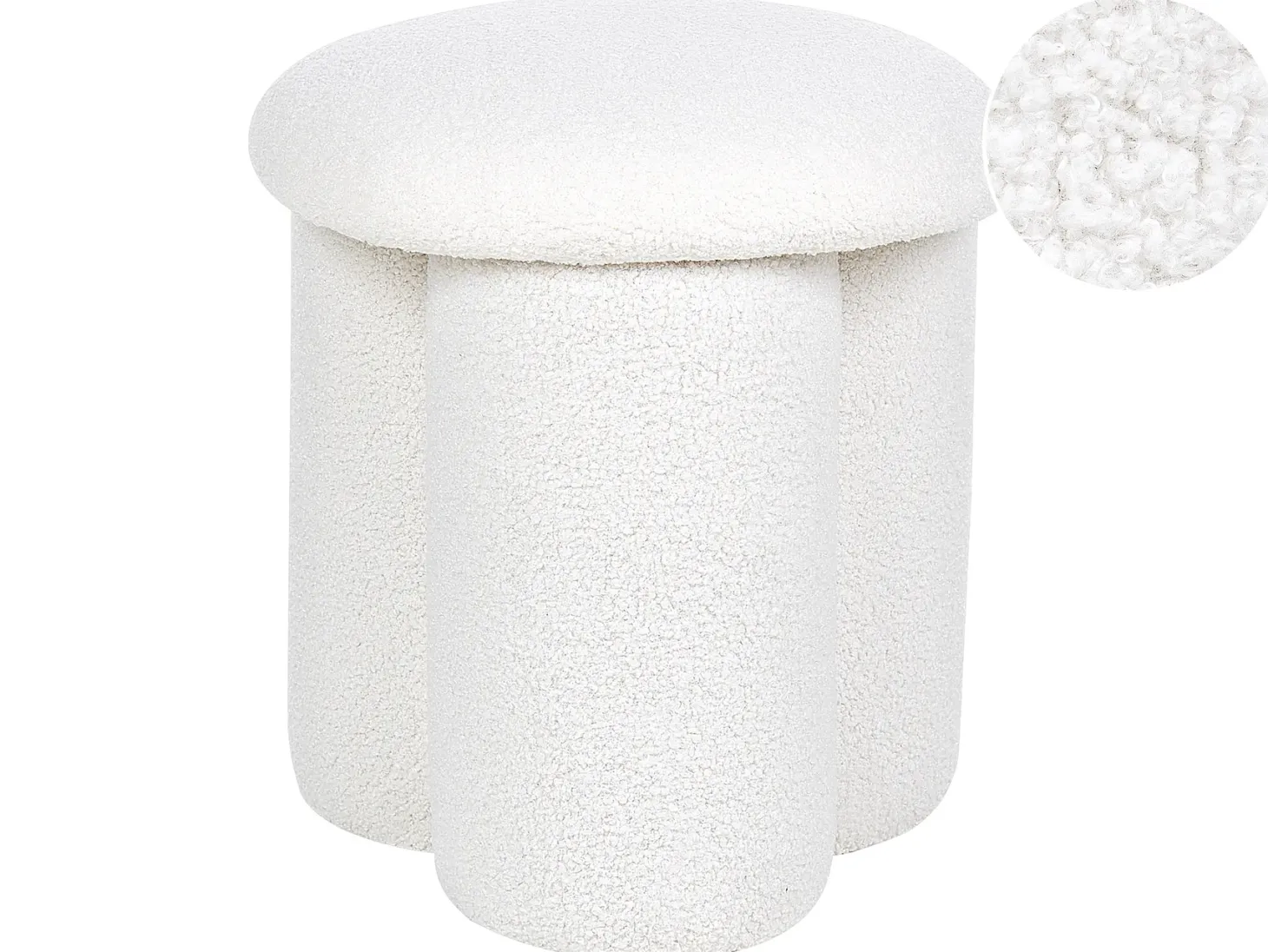 Puf CARRINGTON Boucle Złamana biel