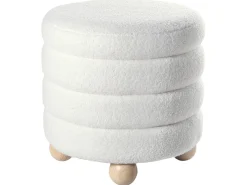 Puf CHILLY Boucle Złamana biel