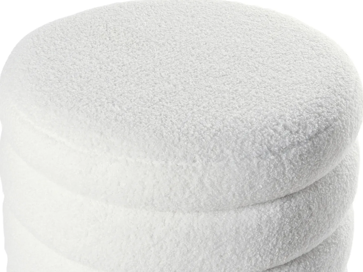 Puf CHILLY Boucle Złamana biel