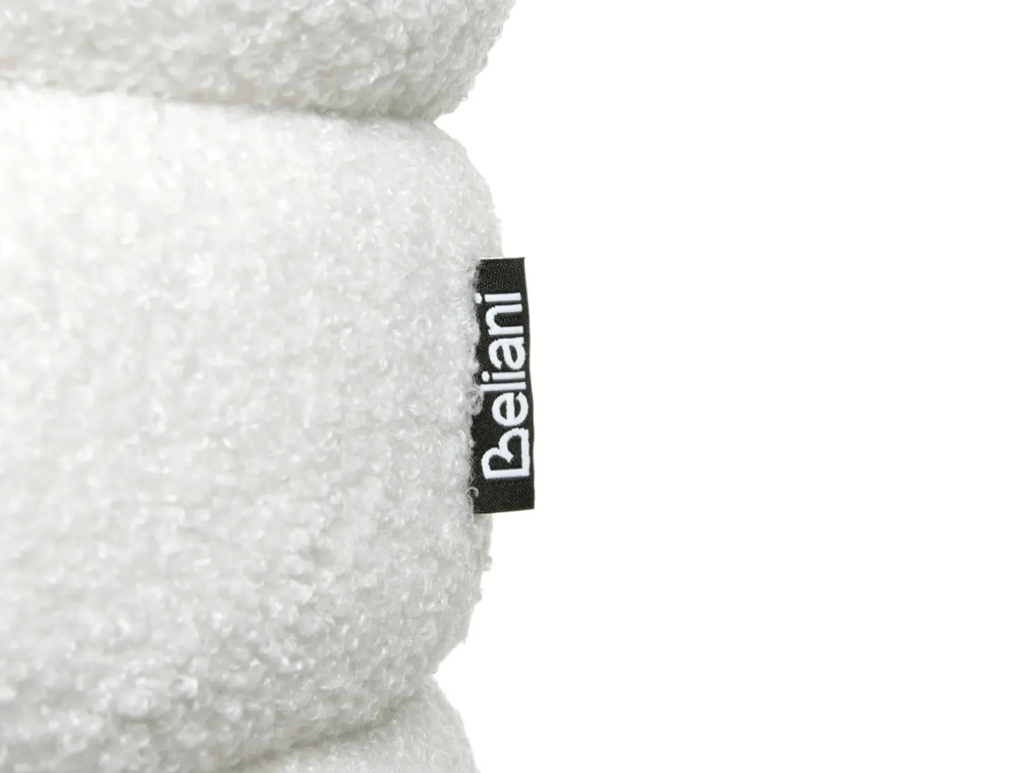 Puf CHILLY Boucle Złamana biel