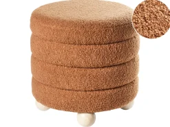 Puf CHILLY Boucle Złoty brąz