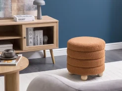 Puf CHILLY Boucle Złoty brąz