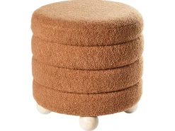 Puf CHILLY Boucle Złoty brąz