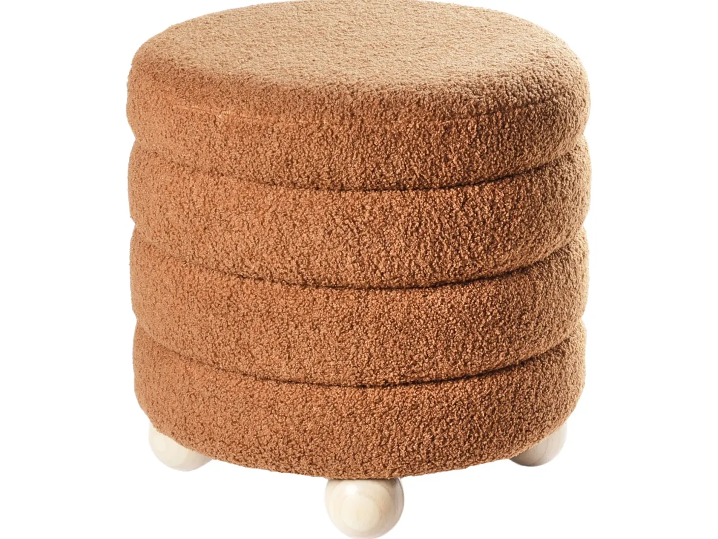 Puf CHILLY Boucle Złoty brąz