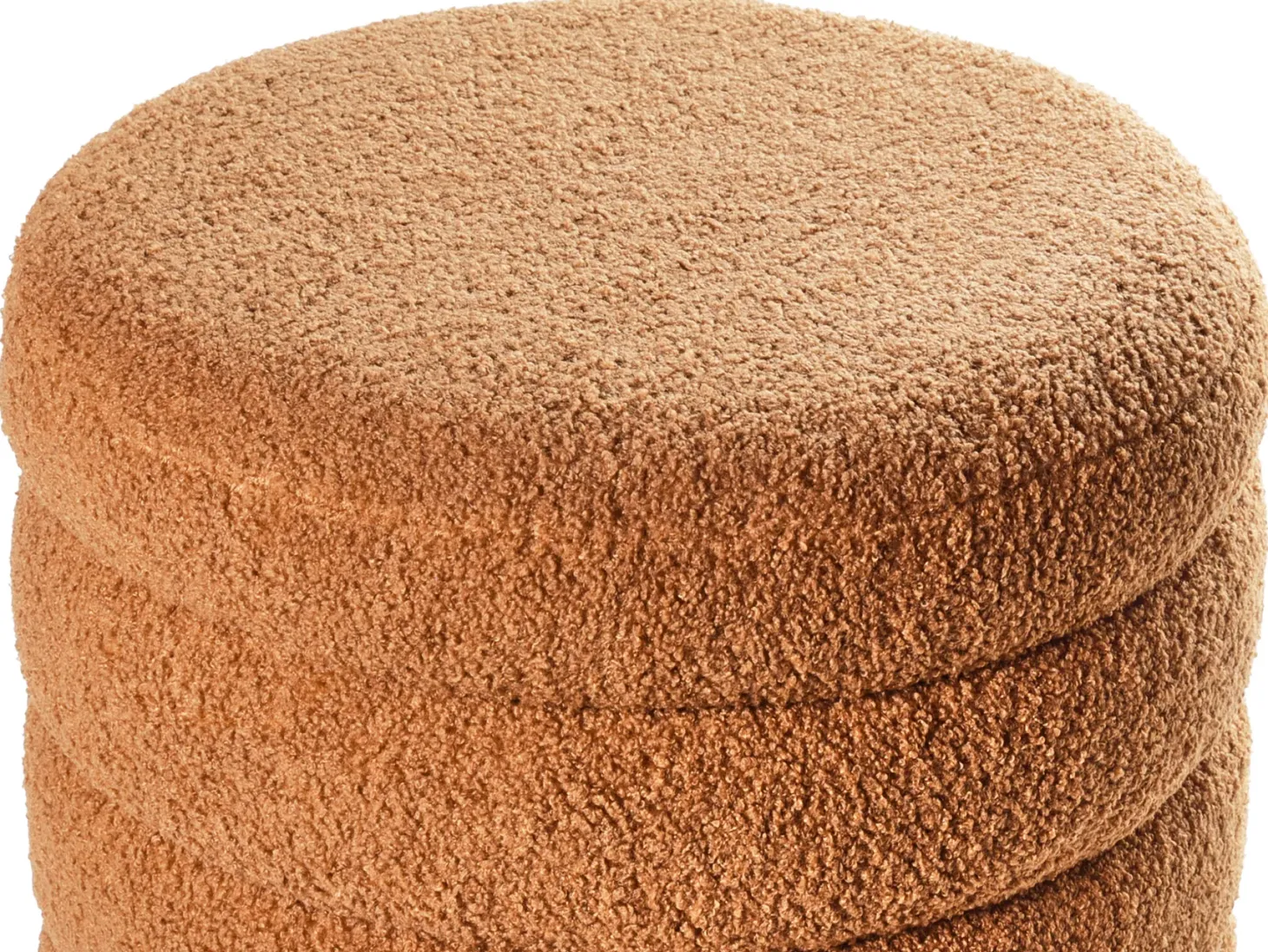 Puf CHILLY Boucle Złoty brąz