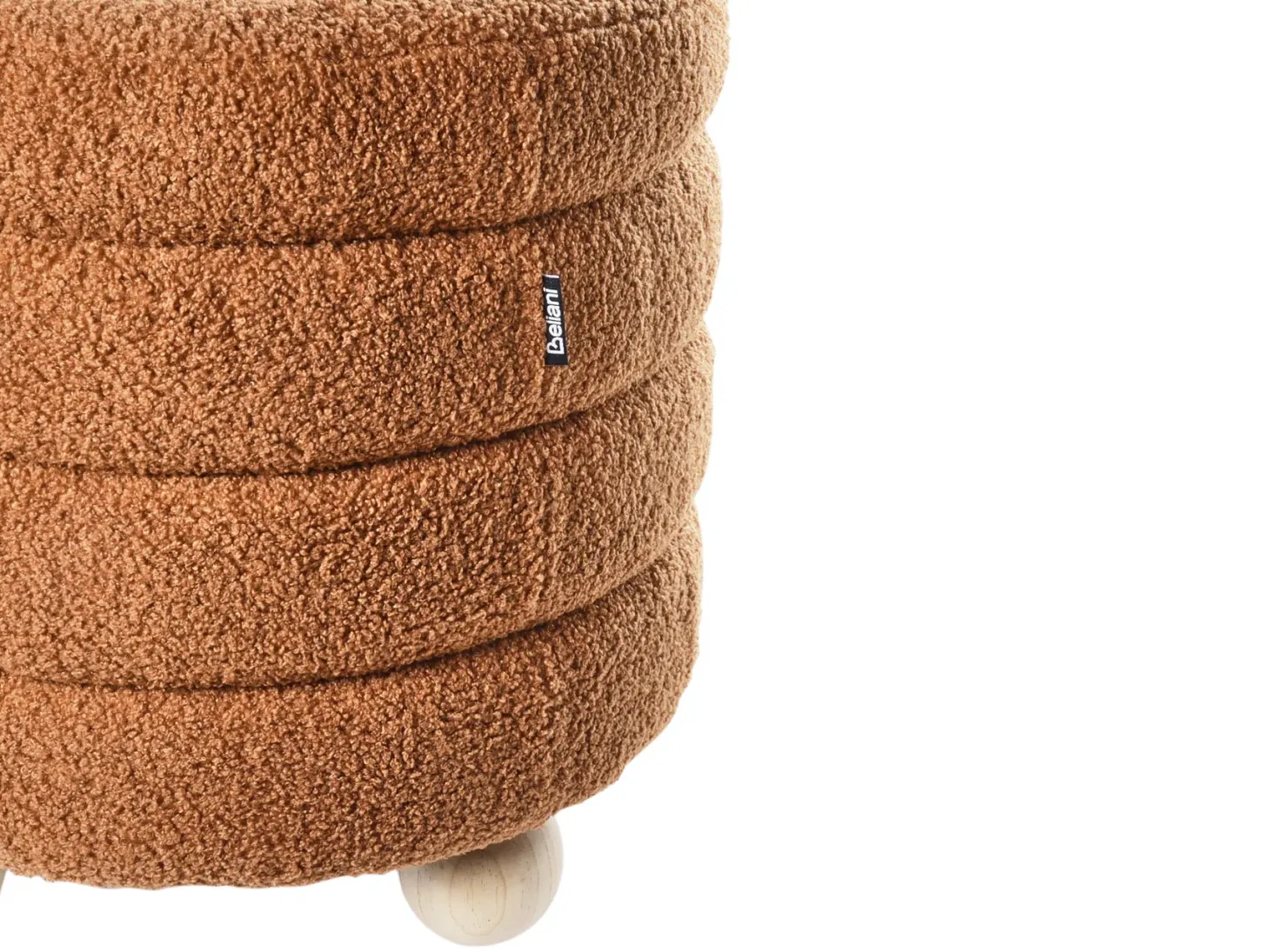 Puf CHILLY Boucle Złoty brąz