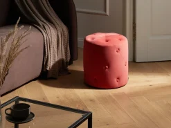 Puf COROLLA Welur Koralowy