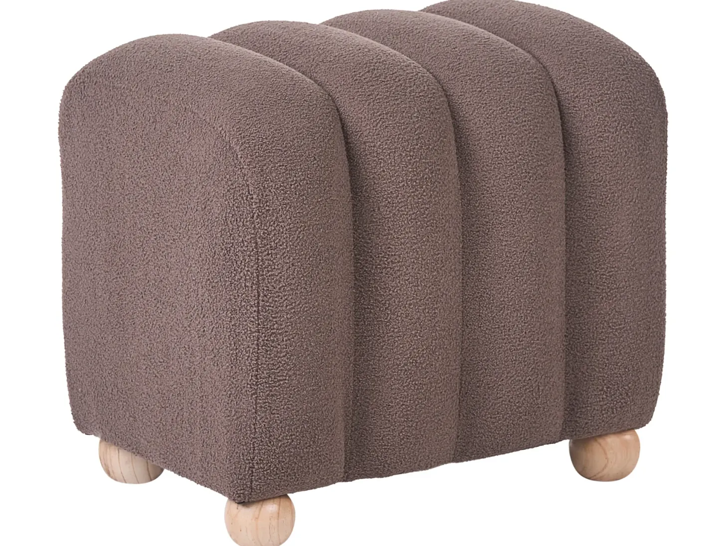 Puf IDYLLWILD Boucle Brązowy