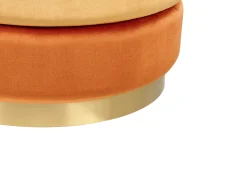 Puf LOUIN Welur Pomarańczowy