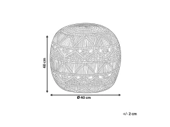 Puf Makrama KAYSERI Bawełna Szary