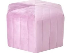 Puf MURIETTA Welur Jasnofioletowy