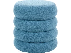 Puf SUMPTER Boucle Niebieski