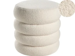 Puf SUMPTER Boucle Złamana biel