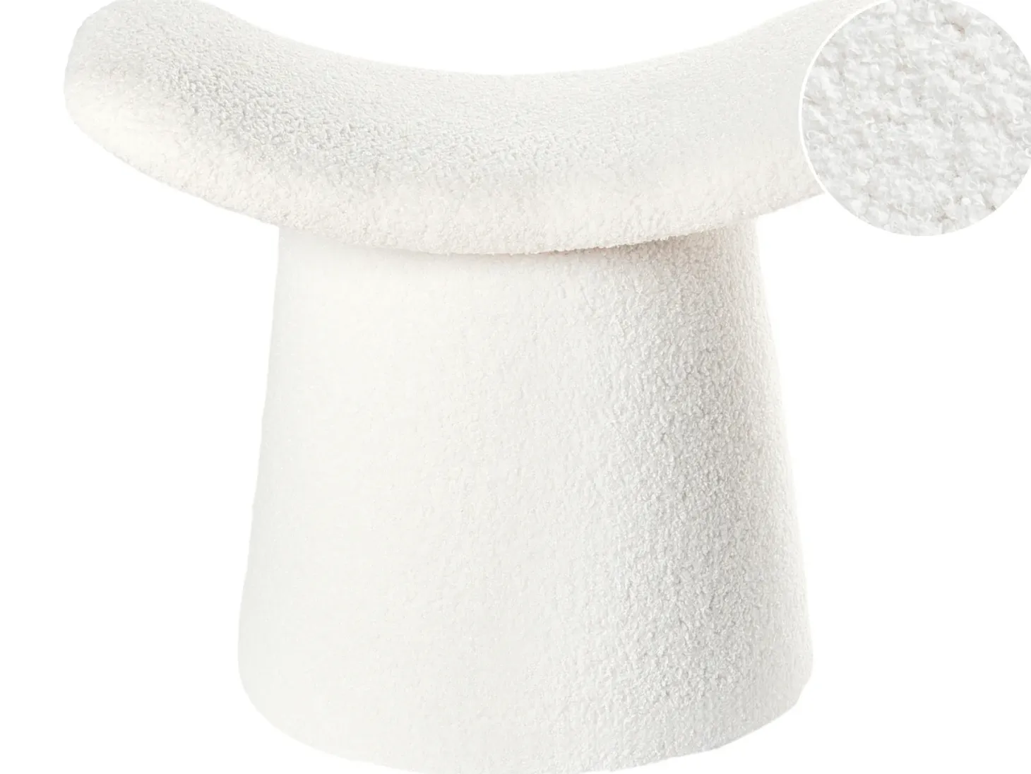 Puf Tuftowany RIDDLE Boucle Złamana biel