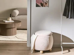 Puf ze schowkiem ANNABELLA Boucle Jasnobeżowy