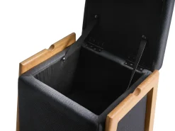 Puf ze schowkiem EDLAND 45 cm Czarny