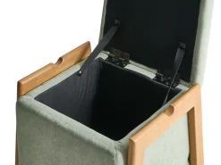 Puf ze schowkiem EDLAND 45 cm Jasnozielony