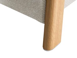 Puf ze schowkiem EDLAND 45 cm Jasnobeżowy
