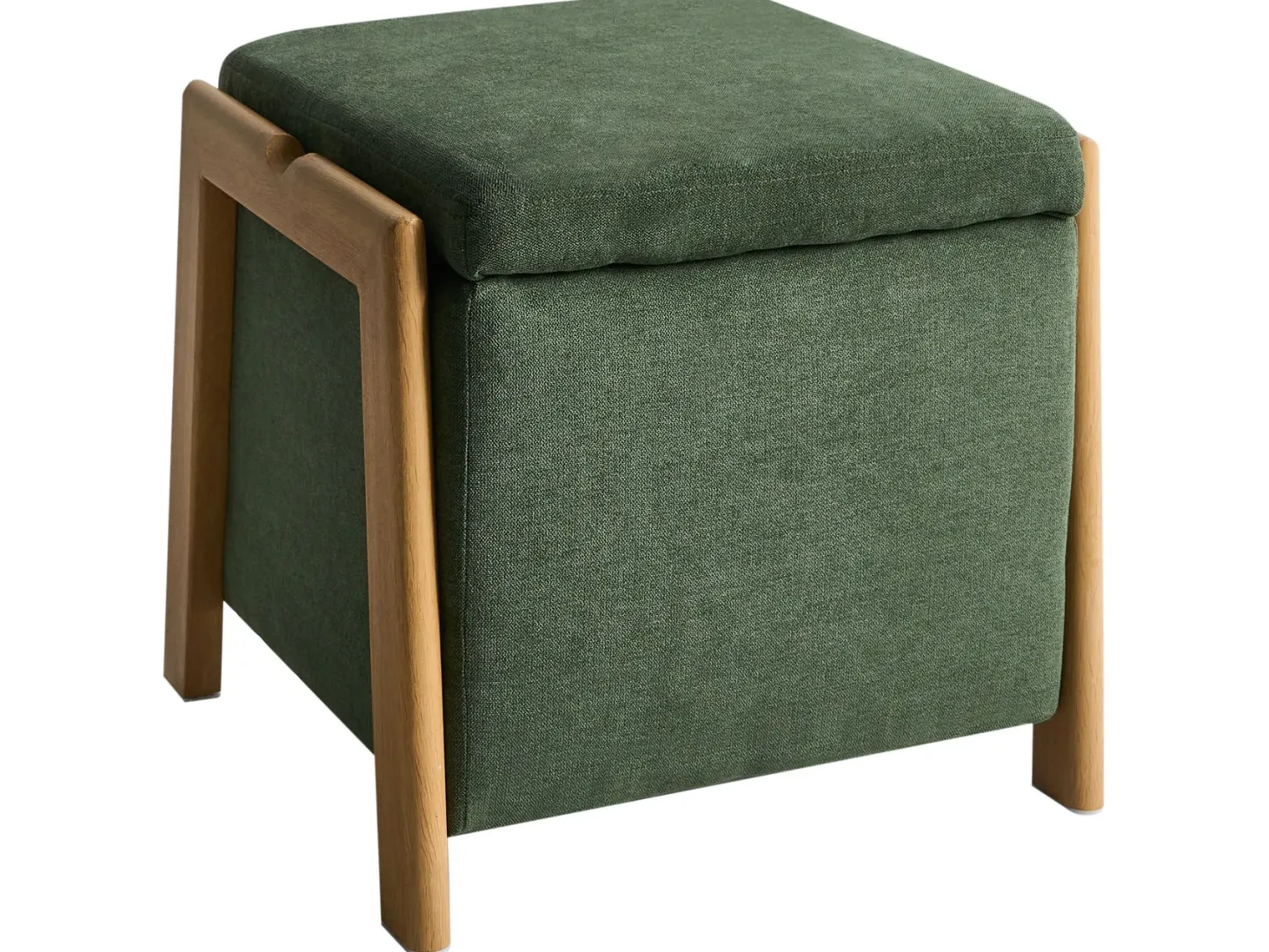 Puf ze schowkiem EDLAND 45 cm Zielony