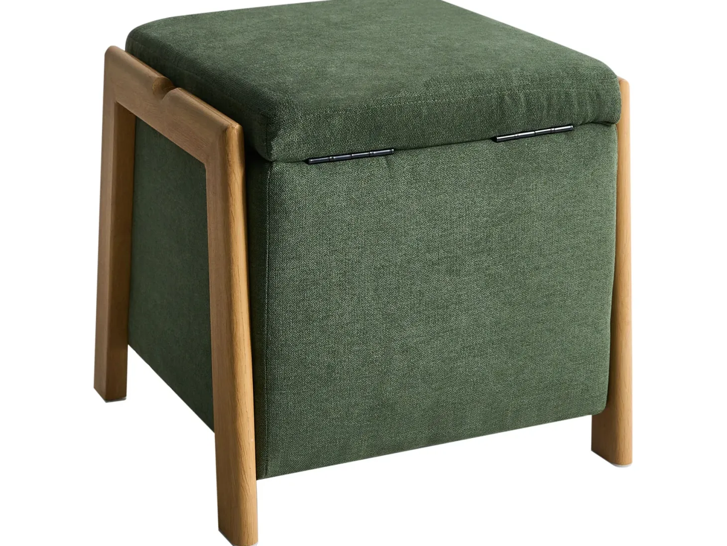 Puf ze schowkiem EDLAND 45 cm Zielony