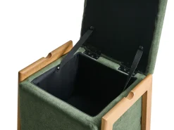 Puf ze schowkiem EDLAND 45 cm Zielony