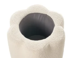 Puf ze schowkiem FLOWER Boucle Złamana biel Kwiat