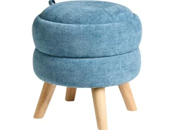 Puf ze schowkiem HAWLEY Szenil Niebieski