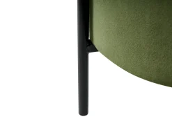 Puf ze schowkiem WENONA Welur Ciemnozielony
