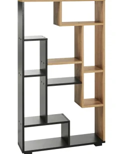 Online Regał ALMA 122 cm Brązowy/ czarny Biblioteczki I Regały|Wszystko Do Przechowywania W Kuchni