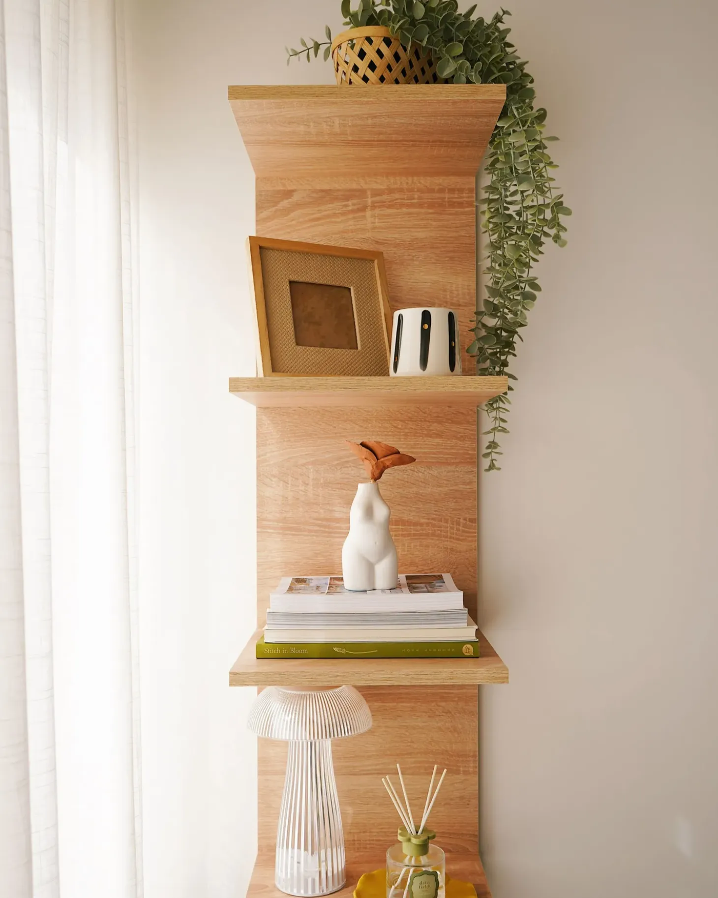 Sale Regał ścienny ESTON 190 cm Jasno Biblioteczki I Regały|Wszystko Do Przechowywania