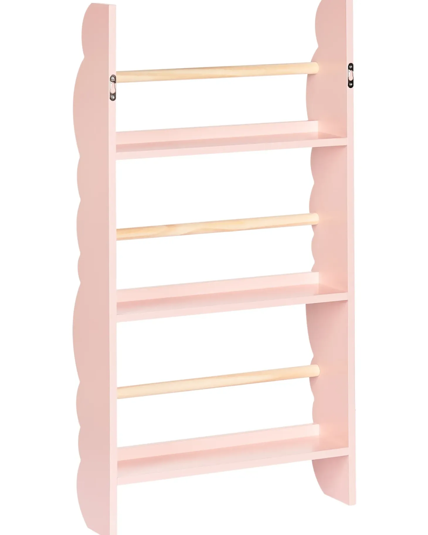 Outlet Regał ścienny RIGOLET 80 cm Pastelowy róż Dzieci Biblioteczki I Regały|Przechowywanie Dla Dzieci