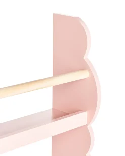 Outlet Regał ścienny RIGOLET 80 cm Pastelowy róż Dzieci Biblioteczki I Regały|Przechowywanie Dla Dzieci