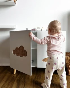New CLOUDY 111 cm Biały Dzieci Wszystko Do Przechowywania W Kuchni|Przechowywanie Dla Dzieci