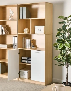 New ZEHNA Jasny brąz/ biały Biblioteczki I Regały|Wszystko Do Przechowywania