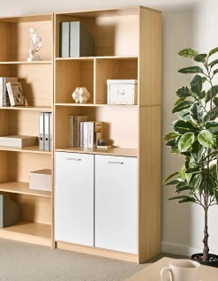 New ZEHNA Jasny brąz/ biały Biblioteczki I Regały|Wszystko Do Przechowywania