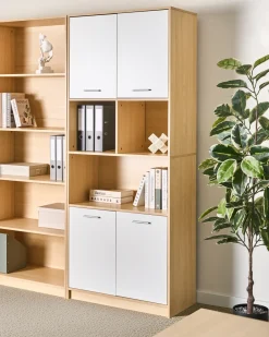 Discount ZEHNA Jasny brąz/ biały Biblioteczki I Regały|Wszystko Do Przechowywania