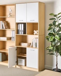 Discount ZEHNA Jasny brąz/ biały Biblioteczki I Regały|Wszystko Do Przechowywania