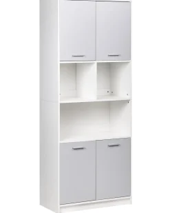 Discount ZEHNA Szary/ biały Biblioteczki I Regały|Wszystko Do Przechowywania