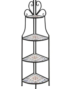 Regał FAVARA Metal 128 cm 43 cm Czarny